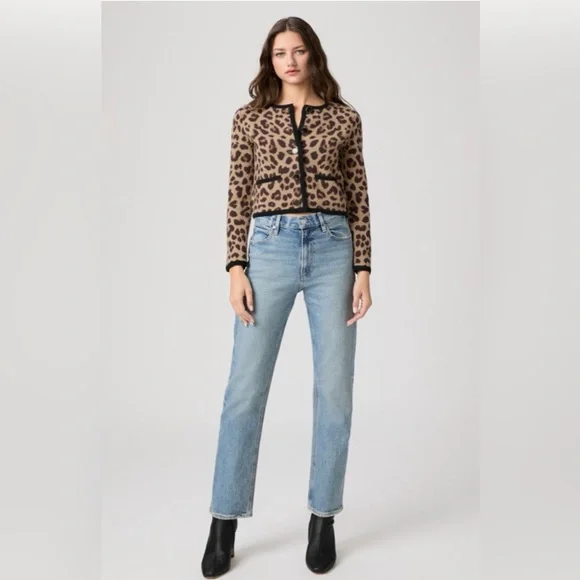 NWT. PAIGE SAWYER High Rise Straight Leg LightBlue Women's Jeans - Picture 10 of 12